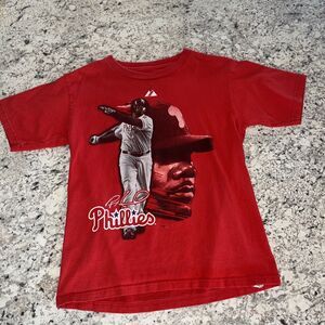 Ryan Howard Majestic Phillies Shirt #6 Jersey Youth Medium